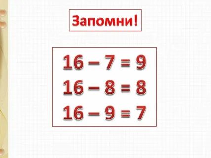 Вычитание 0 1 класс