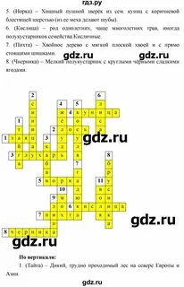 Географический кроссворд 5 класс