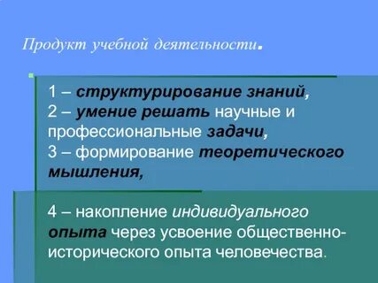 Продукт учебной деятельности