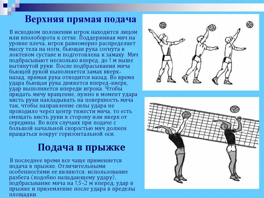 Правильная игра в волейбол. Техника подачи снизу и сверху в волейболе. Техника игры в волейбол верхняя передача мяча. Правила подачи мяча в волейболе снизу. Прямая подача снизу в волейболе.