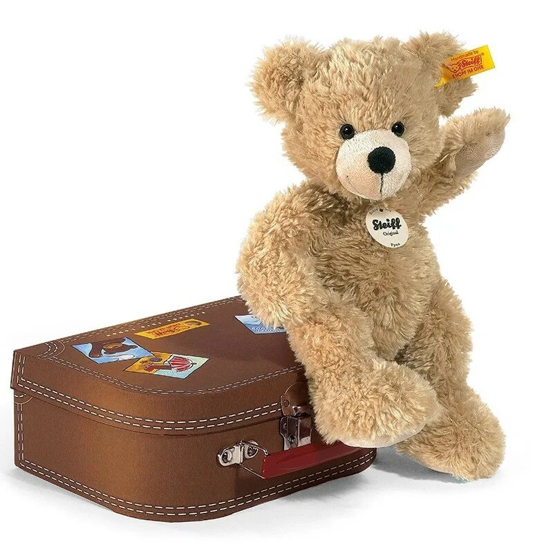 Тедди Steiff. Steiff Teddy Bear. Чемодан с мишкой. Teddy на чемоданах.