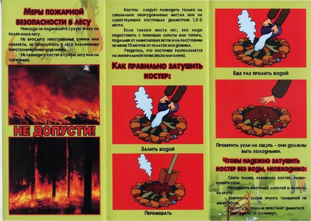 Чтобы вода не залила огонь. Памятка по противопожарной безопасности в лесу. Памятка по пожарной безопасности в лесу для детей. Соблюдение правил пожарной безопасности в лесах. Памятка по пожарной безопасности в лесах.