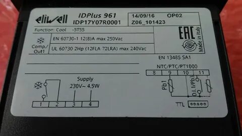 Eliwell id plus инструкция