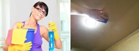 Чем помыть глянцевый потолок на кухне