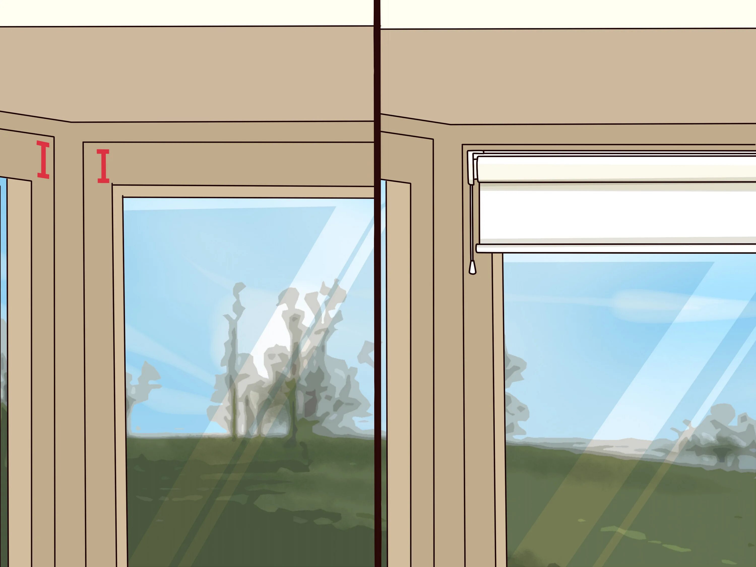 There are curtains on the window