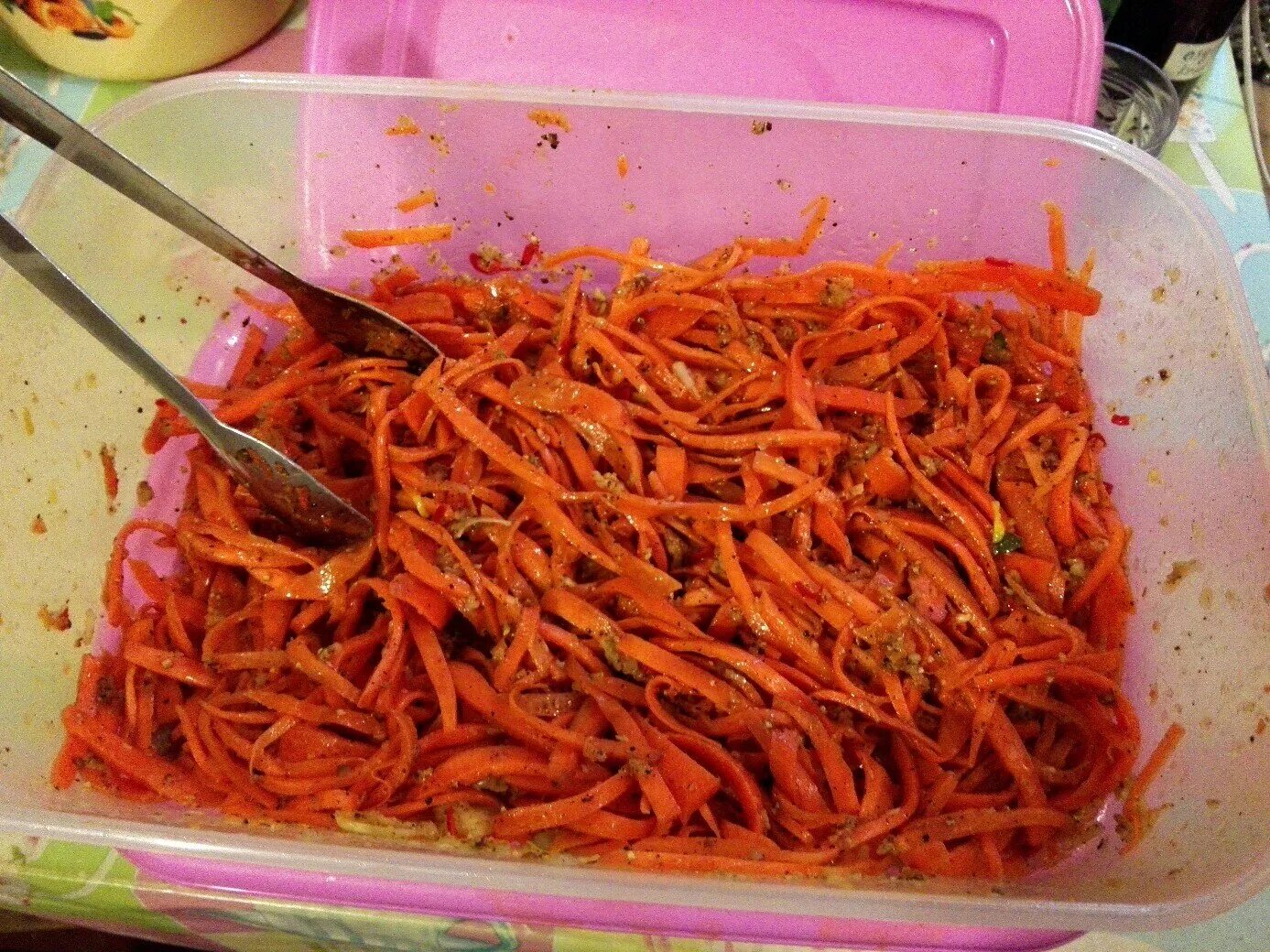 Spicy Korean Carrots Food Recipes Spicy korean, Carrot salad, Korean food