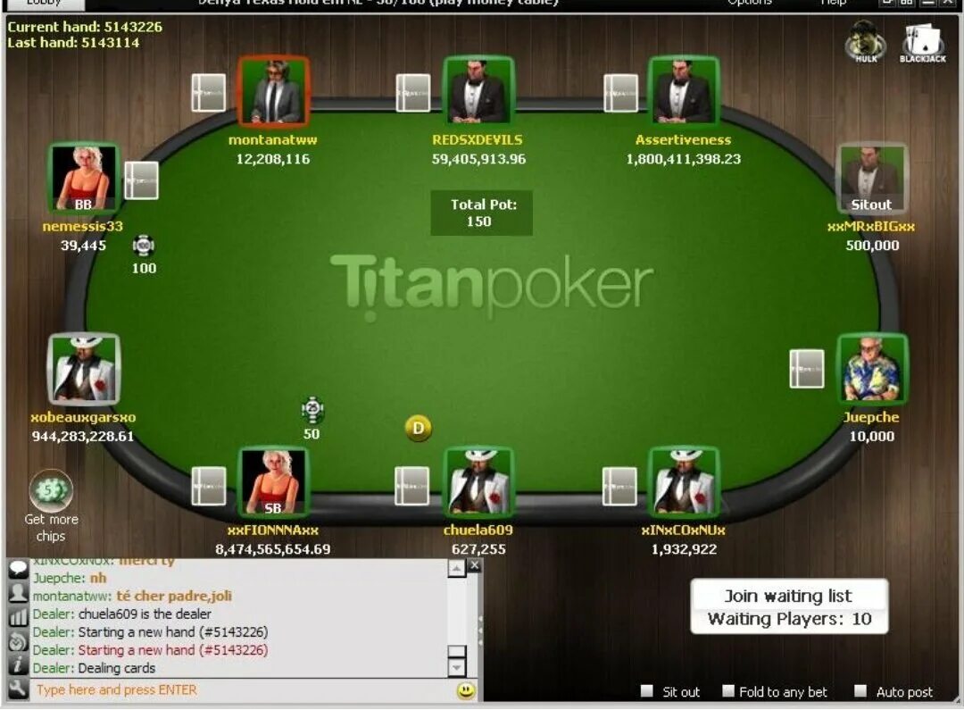 Titan Poker. Деревенский Покер. Мгновенный вывод денег на покере.