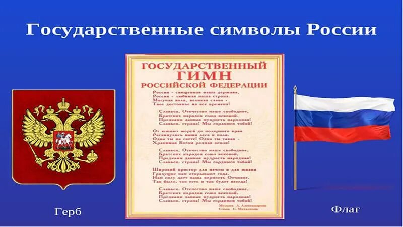 Символы россии в конституции рф. Символы России. Символы государства России. Государственные символы символы России.