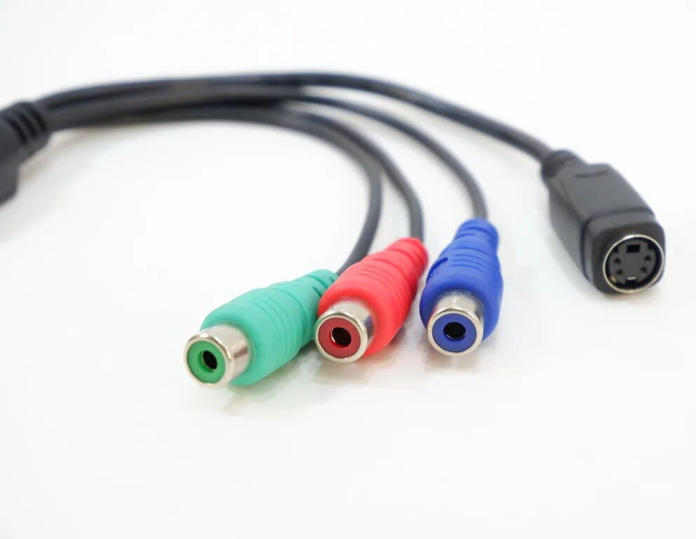 New Flat Adapter Multi Out Video Audio AV Cable VGA Cord HDMI Male To 3 RCA Adap