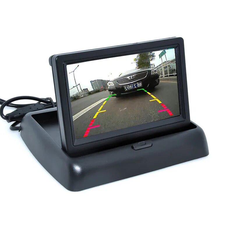 Купить автомобильный монитор. Car 4.3\' TFT LCD Color Rearview Monitor. Car Rearview Camera TFT Monitor. Автомобильный монитор TFT-LCD 4.3" раскладной ZD-430.