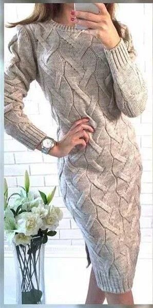 Elsánte Atelier Cable Knit Dress $140 Turtleneck sweater dress, Sweater dress, S