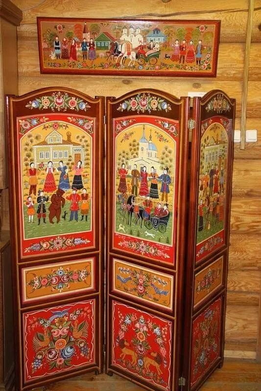 Городецкая роспись в современном интерьере Золотая хохлома (к теме будущего флешмоба) 9753 / Флудилка 9753 / Бусинка