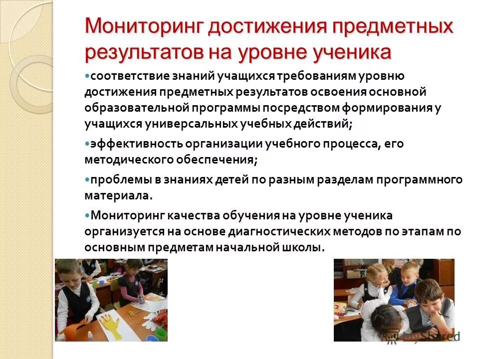 Достижения предметных результатов. Достижения предметных результатов