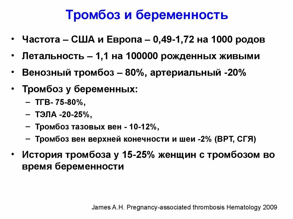 Тромбоз у беременных