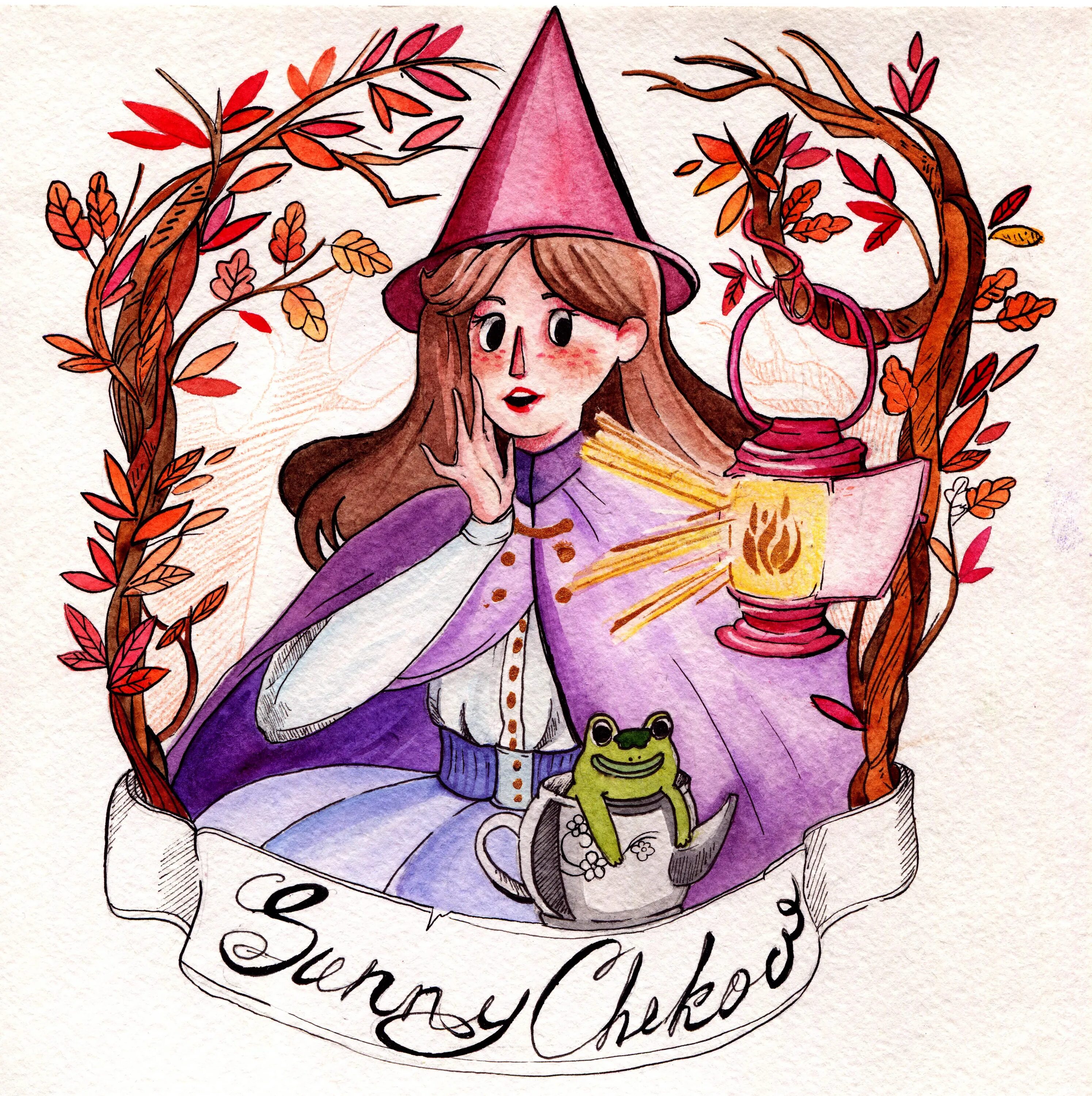 Лев ведьмочка. Лев ведьмочка. Лев и стрелец. Ведьмочка винни и её новый кот. Фэнтези иллюстрации.