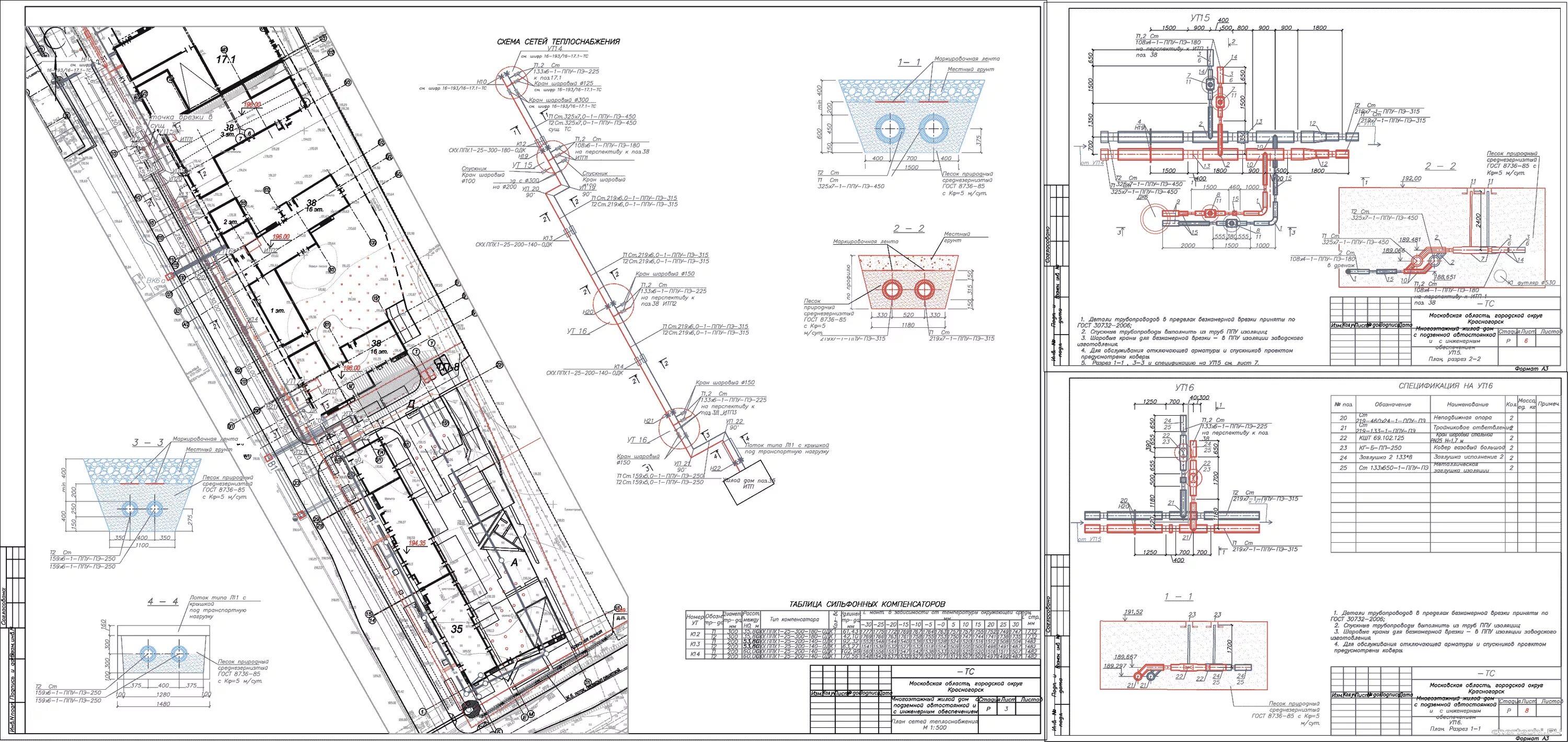 Проектный чертеж тепловой сети. Подземная парковка в многоэтажных жилых домах чертежи. План тепловой сети масштабный. Масштабный план тепловой сети пример. Снип тепловые сети 86