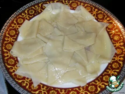 Тесто квадратиками с мясом