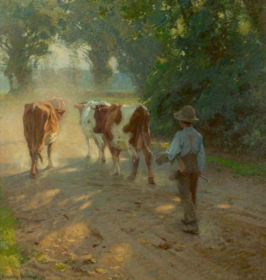 Пасти овец. Картина девочка с утятами. Деревенский пастушок. Мальчик с утками. Итан кросс пастух.