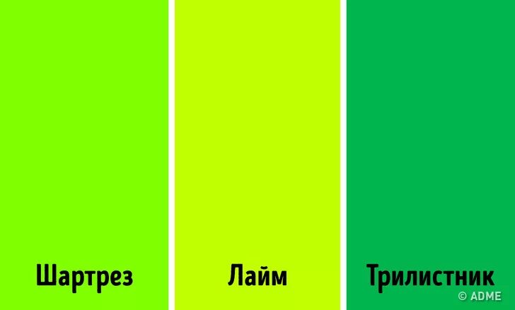 Какие цвета пропускает зеленое