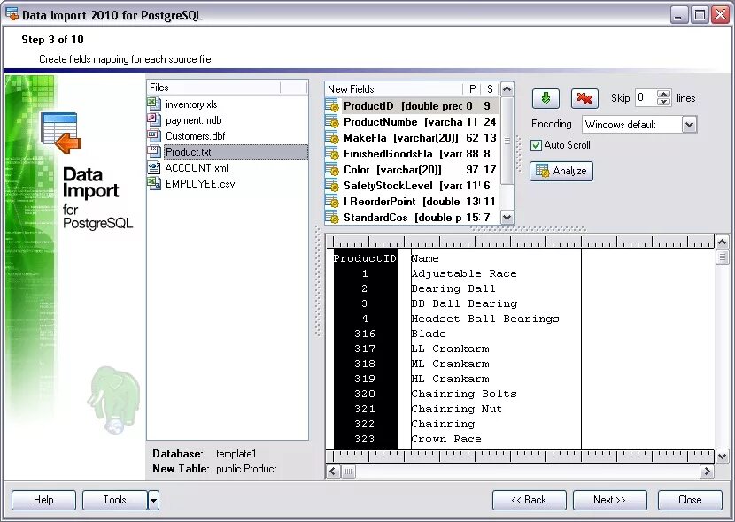 Импорт данных в postgresql. Ems data export. импорт базы данных в postgresql..