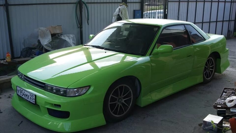 Nissan Silvia s13 зеленая. Nissan Silvia s13 BN Sport. Nissan Silvia s13 салатовая. Б зеленый 13