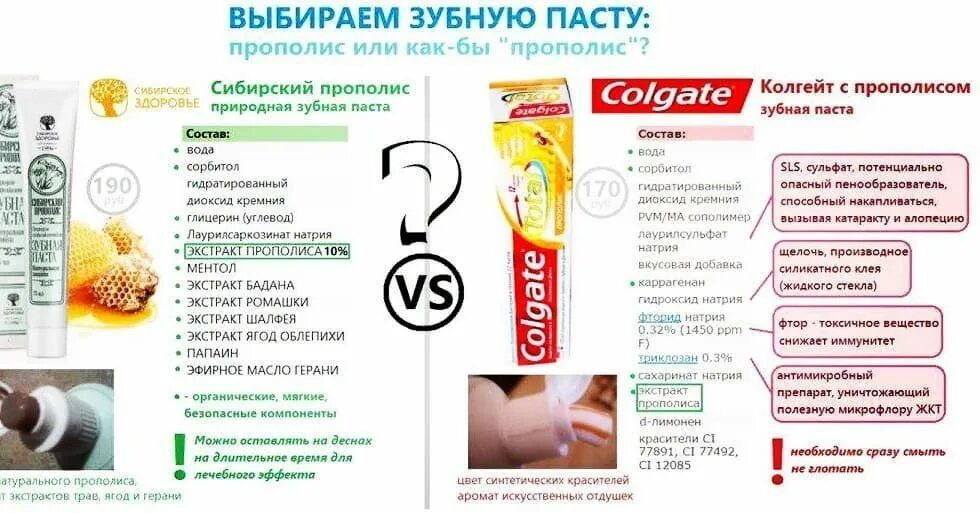 Что не должно быть в пасте