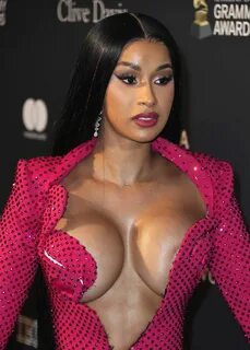 Offset Covers Cardi B’s Boobs to Avoid Wardrobe Malfunction at Clive Davis ...