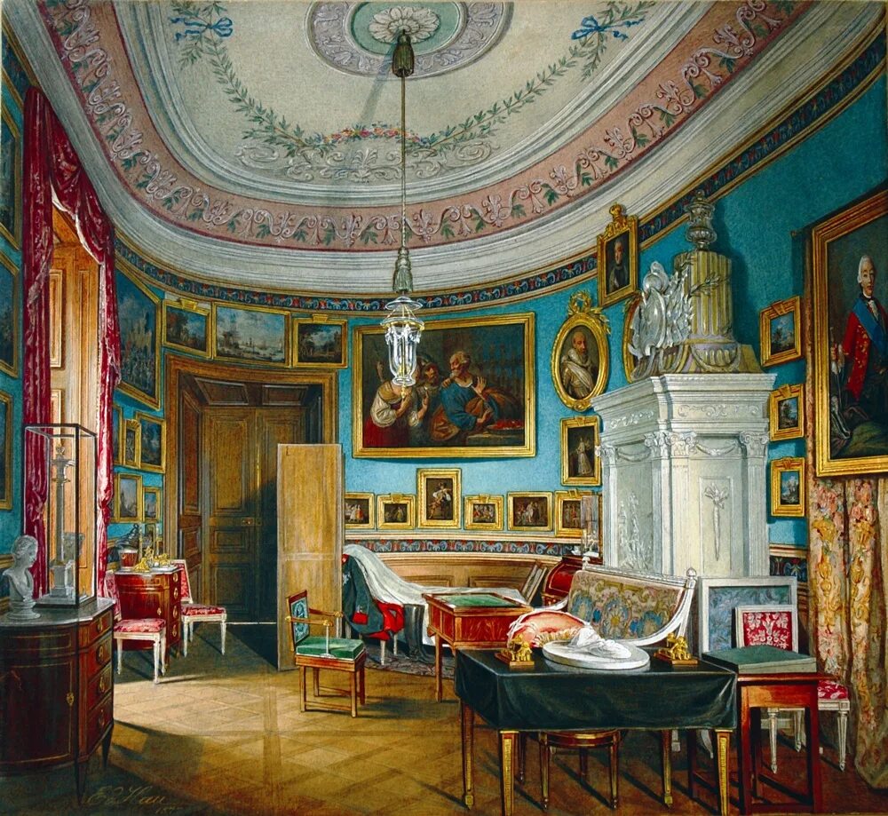 Гау г. Эдуард гау (1807-1887) зимний дворец. Эдуард гау (1807-1887) зимний дворец. Эдуард петрович гау (1807-1887) - интерьеры дворца. «гатчинский дворец.