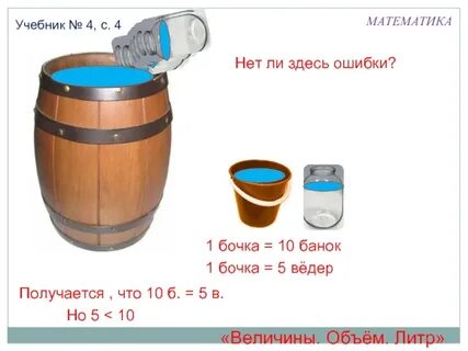 Объем этой бочки