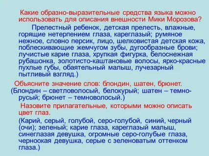 Сочинение описание внешности человека 6 класс девочки