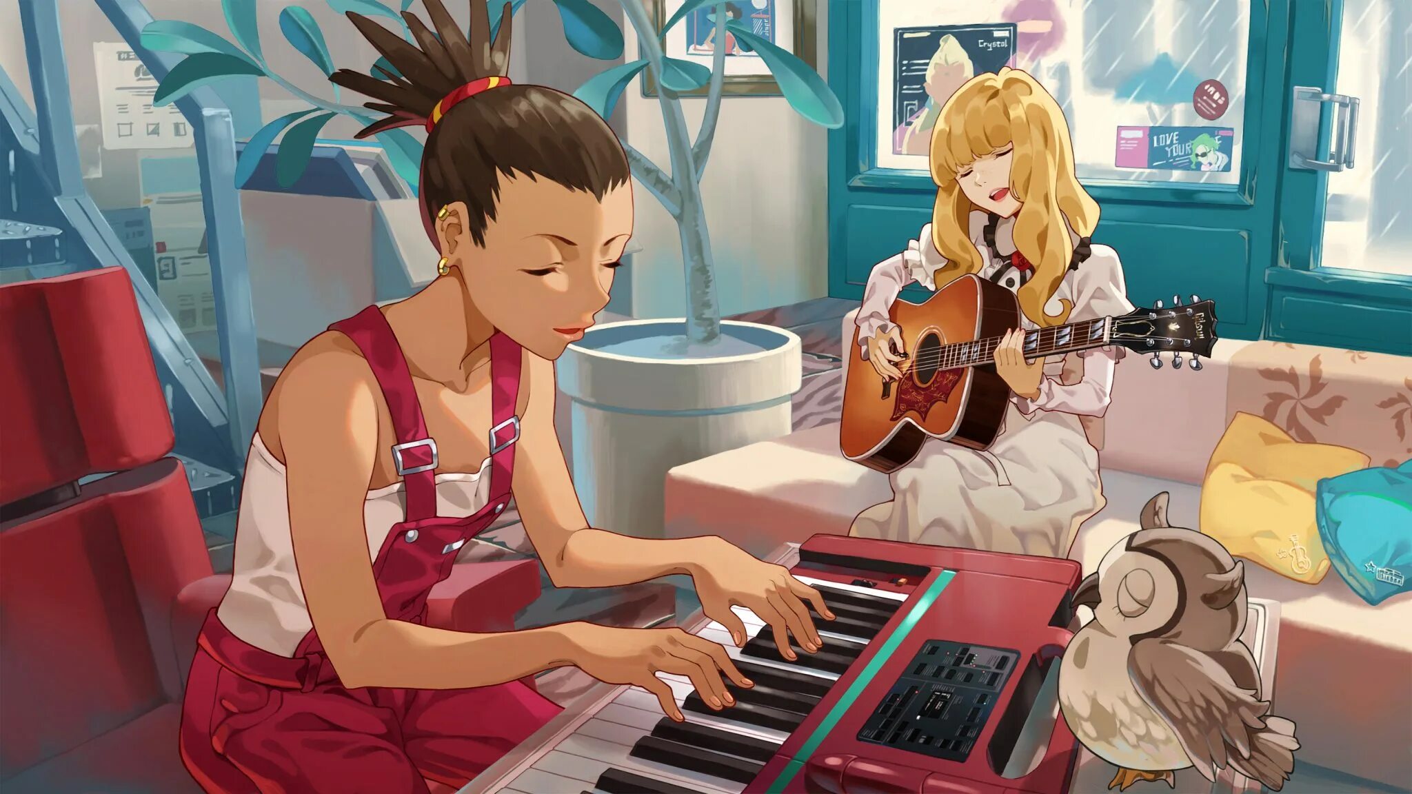 Тьюсдей песня. Кэрол и Тьюсдей. Кэрол и Тьюсдей арт. Carole & Tuesday.