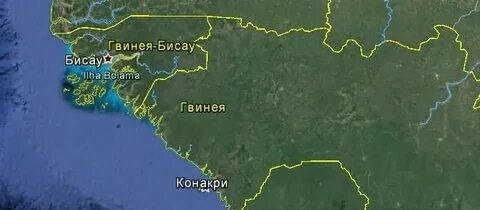 Гвинея бисау координаты