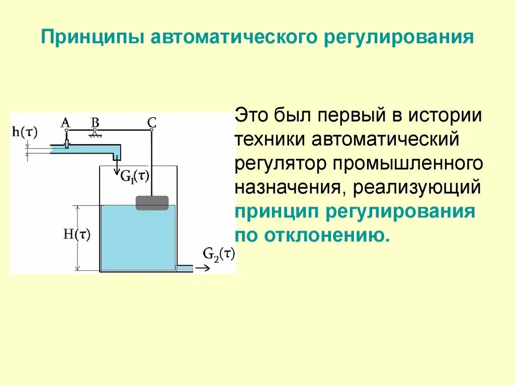 Принципы действия автоматики. Фундаментальные принципы автоматического регулирования. Принципы регулирования автоматика. Принцип регулирования по отклонению. Регулирование по отклонению схема.