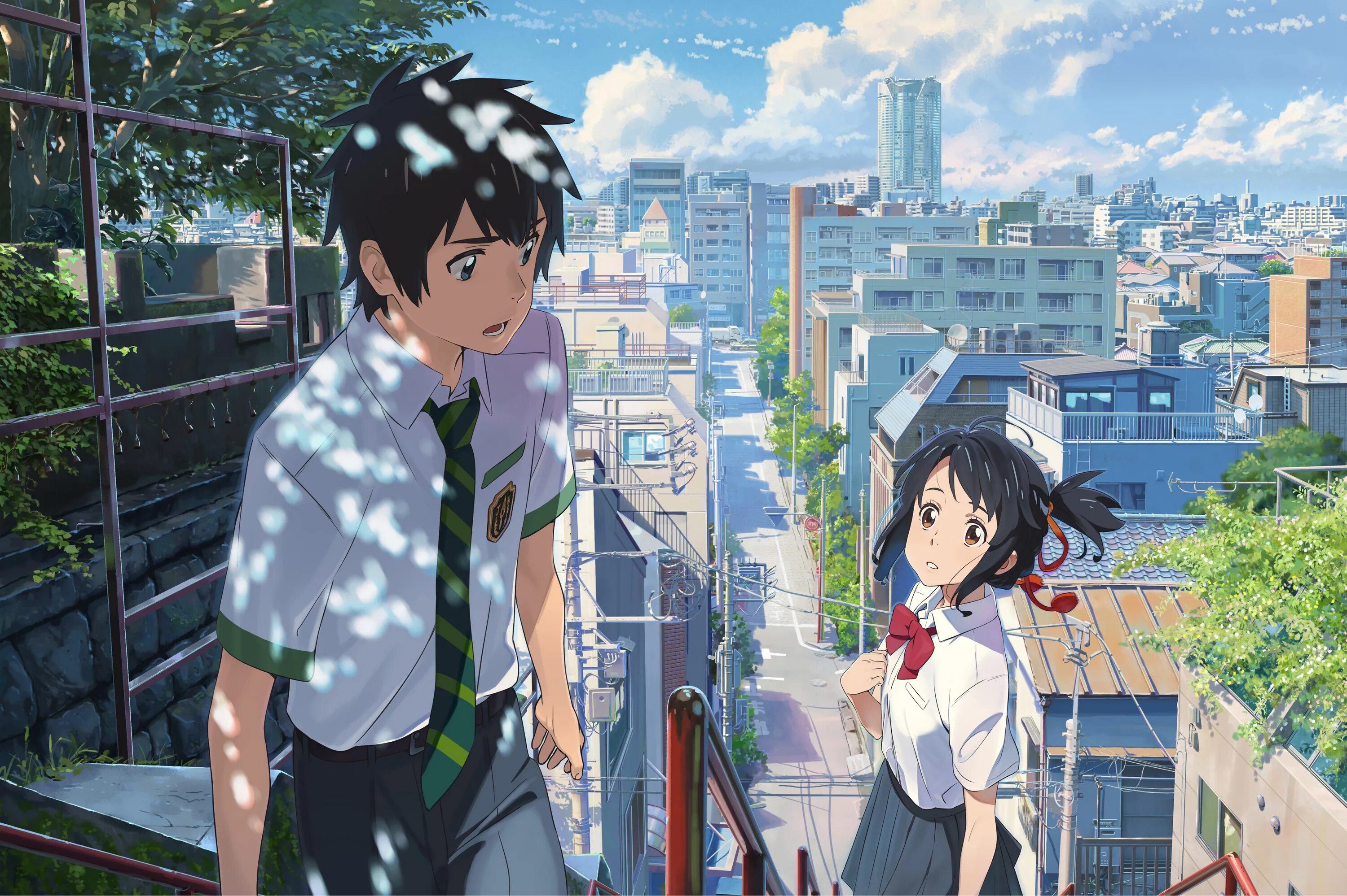 Your name near. Твоё имя Kimi no na WA (2016). Мицуха Миямидзу. Макото Синкай твоё имя кадры. Твоё имя Мицуха кадры.