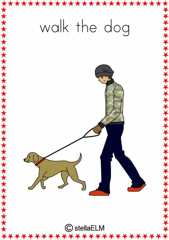 Walk the Dog Flashcard. Walk the Dog рисунок. Walk the Dog for Kids. Walk the Dog картинка для детей.