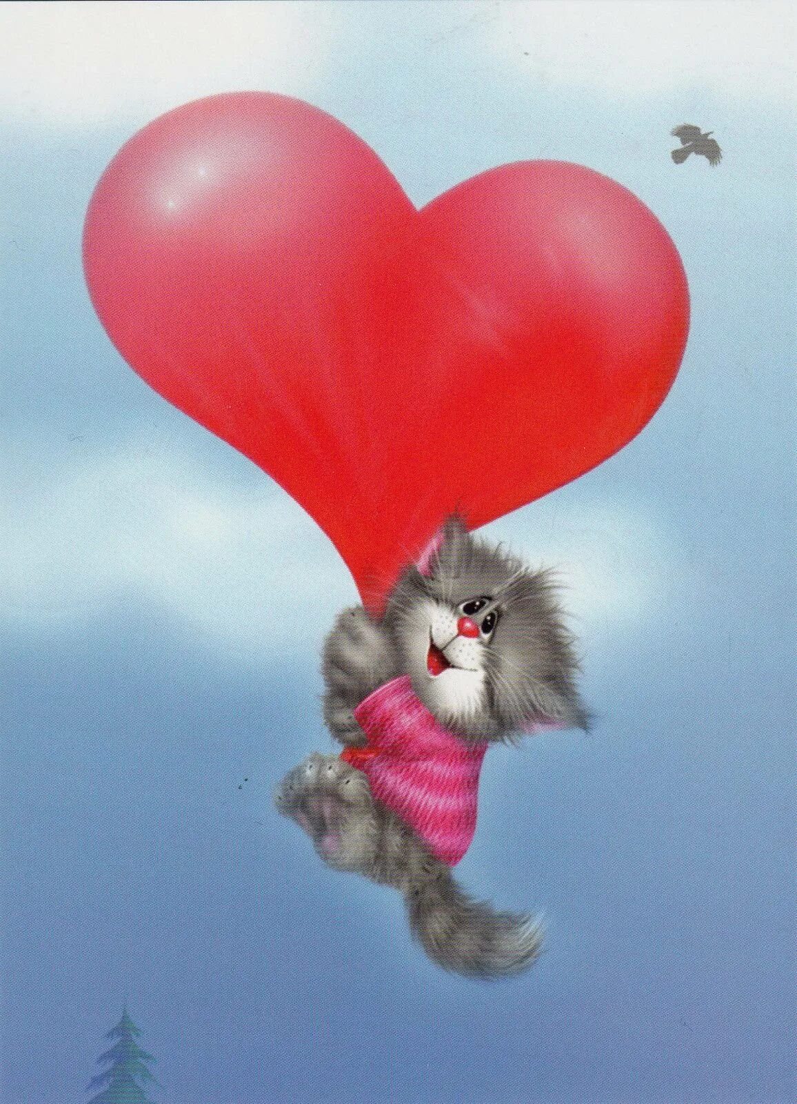 Любимой смешную открытку. Котенок с сердечком. Открытка сердечко. Кошечка с сердечком. Котенок с сердечком рисунок.