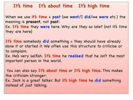 It s time exercises