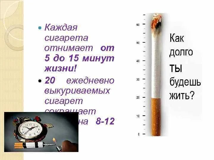 Каждая\ сигарета отнимает от 5 до 15 минут жизни. Каждая выкуренная сигарета отнимает. Сигарета отнимает 15 минут жизни. Каждая сигарета сокращает жизнь на.