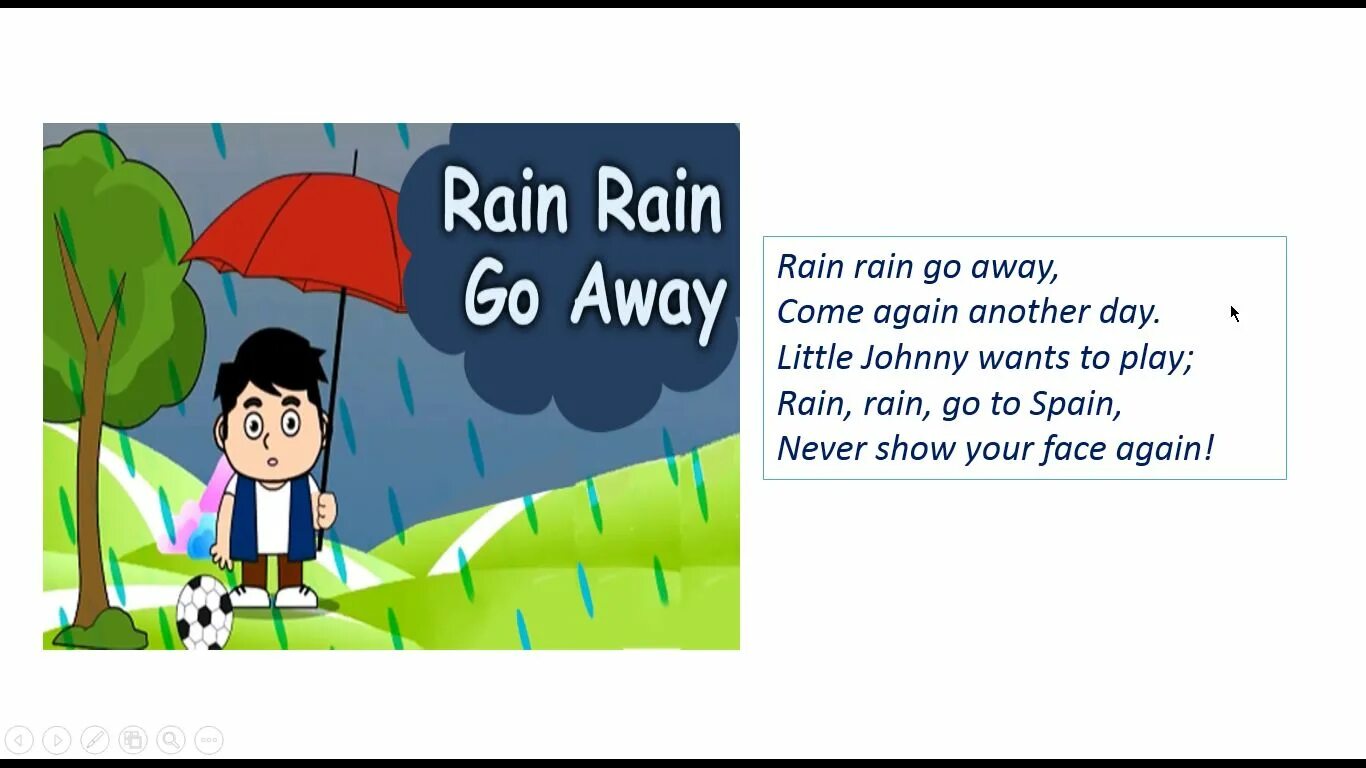 He is come again. Стих Rain Rain go away. Стих про дождь на английском. Rain Rain go away come again another Day. Песня Rain Rain go away.