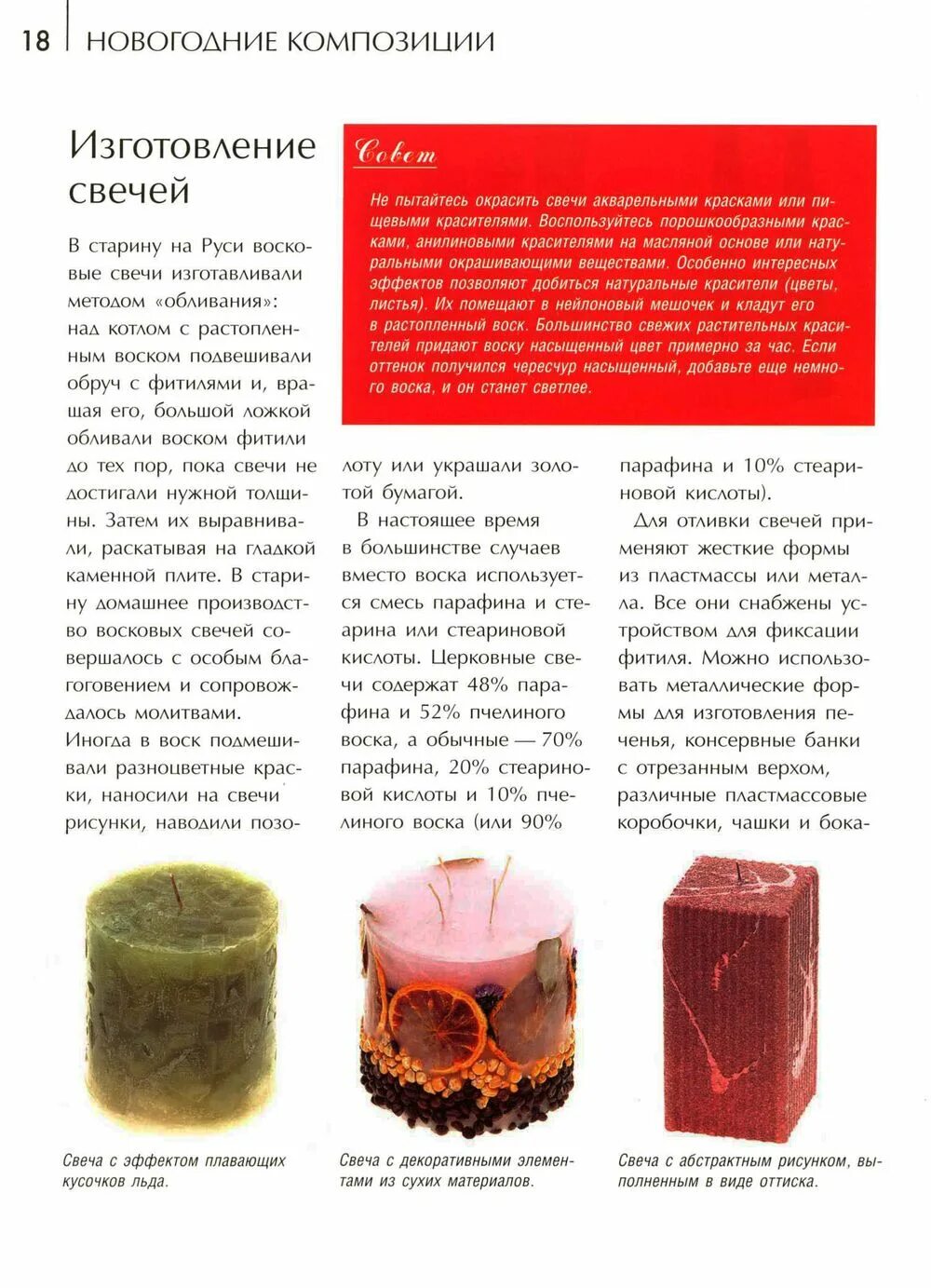 Что используют при изготовлении свечей
