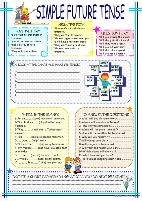 Модуль 5с английский язык учебник 5 класс. Future simple английский задания. Интересные задания на future simple. Future simple tense worksheets. Fill in will or won t.