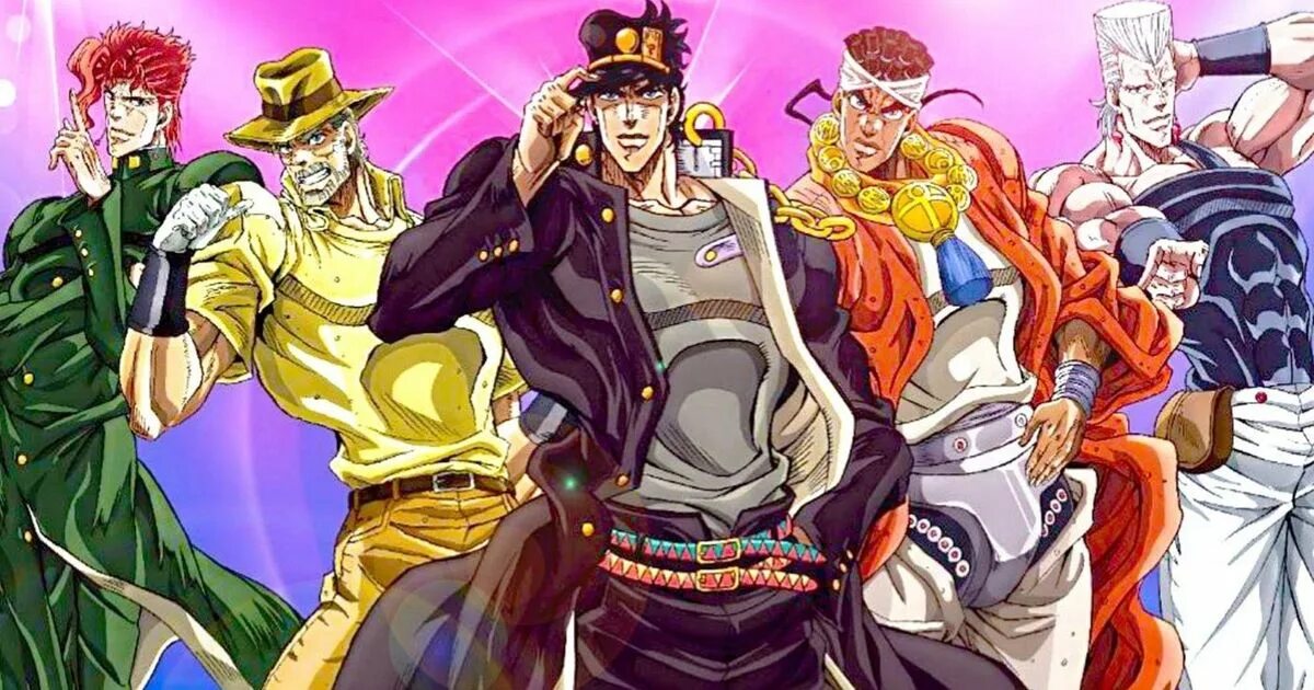 S bizarre adventure. Джо джо биззаре адвенчур. jojo’s bizarre adventure мультсериал. джо джо команда джотаро. джо джо референс.