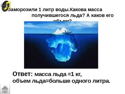 Найдите объем айсберга массой 240 т
