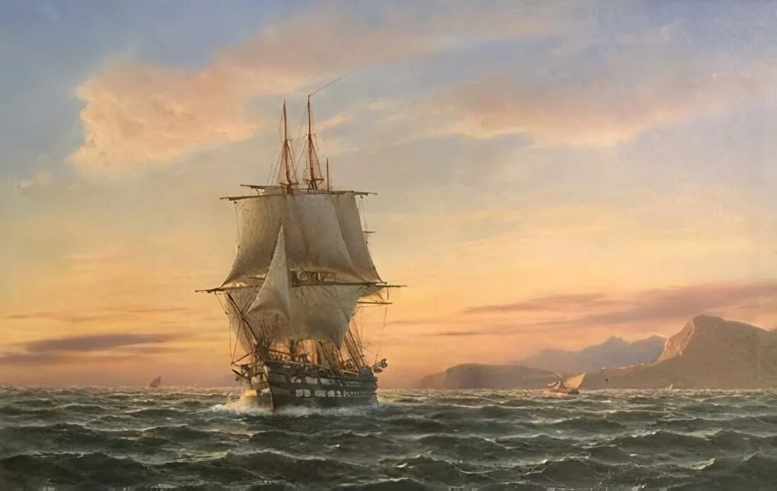 The ship sailed across. Маринист Vilhelm Melbye. Монтегю Доусон маринист. Художник маринист Сухоруков. Доусон Монтегю корабль.