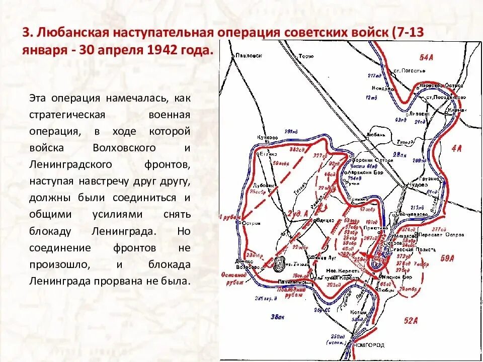 Карта Любанской операции 1942 года. Любанская операция 1942 Власов. Любанская наступательная операция 1942 года карта. Любанская операция Волховского фронта. Город с которым связана оборонительное сражение