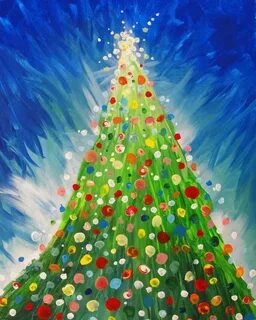Рисуем красками новый год
