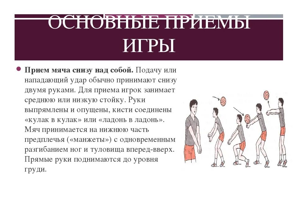 Часто при неправильном приеме мяча. Основные приемы в волейболе кратко. Технические приемы в волейболе кратко. Приём мяча отражённого сеткой в волейболе. Перечислите основные приемы игры в волейбол.