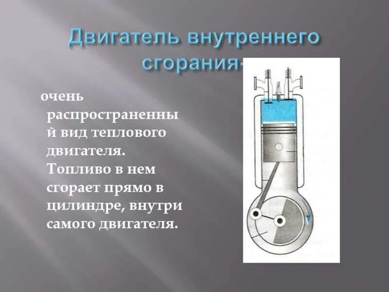 Двигатель внутреннего сгорания совершает полезную работу. Тепловые двигатели 10 класс. Тепловые двигатели внутреннего сгорания двигатель сгорания. ДВС дизель физика 10 класс. Презентация на тему тепловые двигатели.