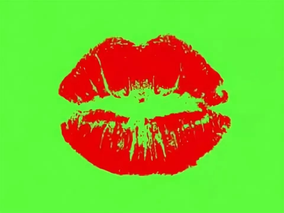 Поцелую на зеленом фоне