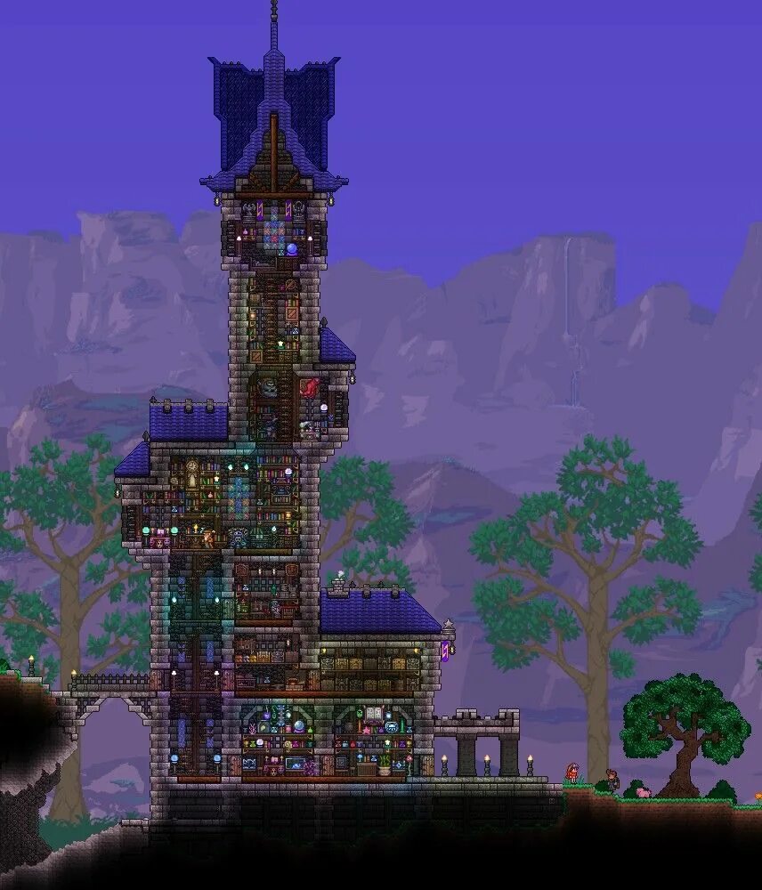 Terraria build. Башня Саурона террария. Башня террария постройка. Террария дом башня. Часовая башня террария.